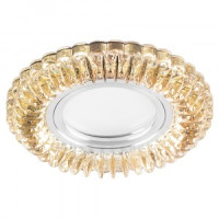 Feron св-к встр. MR16 GU5.3 подсветка св/д 4K круг прозрачный хром белый CD3904 41845