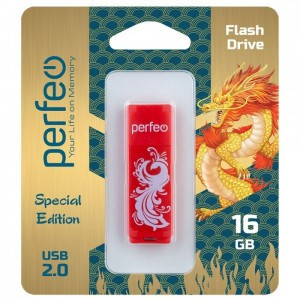 Флэш-диск USB 16GB Perfeo C04 Red Phoenix