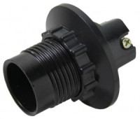 EKF Патрон E14 карболит люстровый с кольцом, черный LHC-E14-r-s