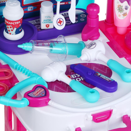 ИГРОЛЕНД Игровой набор доктора в чемодане, PP, картон, 24х13х31 см