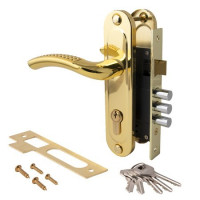 Замок врез 1027-G/GM Apecs (зол./мат.зол.) с ручками (3 ригеля)  \20