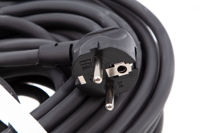 Удлинитель силовой 20 м, 16 А, тип УХз16, КГ 3 x 1.5 мм, 1 розетка, Сибртех