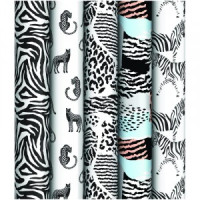 Упаковочная бумага белый крафт 70*100см,ArtSpace&quot;Анималистичный принт&quot;,70г/м2, 5 дизайнов Арт.324393