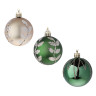 СНОУ БУМ Набор шаров 6 см, 6 шт, зеленый, шампань, 26-157