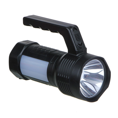 ЕРМАК Фонарь прожектор, 1 СОВ + LED, 800мАч, вилка 220В, 62х91х145 мм, 2 режима, пластик