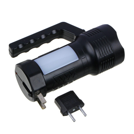 ЕРМАК Фонарь прожектор, 1 СОВ + LED, 800мАч, вилка 220В, 62х91х145 мм, 2 режима, пластик