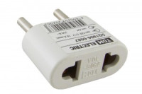 TDM сет. вилка-переходник (адаптер) плоская евро 10А белая ITEC (50!) SQ1806-0087