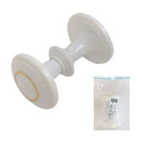 Ручка-кнопка дверная пластик РДП-01-2 св/дер зол кольцо Инд.упаковка+ШК (100) Башкирия