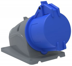 IEK MAGNUM розетка силовая CEE стационарная ССИ-123 2Р+РЕ 32А 220В IP44 PSN11-032-3