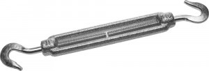Талреп ЗУБР  DIN 1480, крюк-крюк, оцинкованный, кованая натяжная муфта, М6, ТФ5, 15 шт