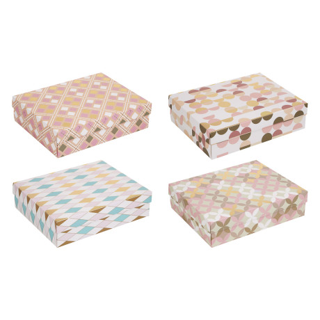 Коробка складная 27x20,5x6,8см, бумага, 4 дизайна