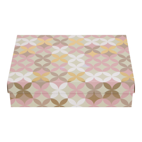 Коробка складная 27x20,5x6,8см, бумага, 4 дизайна