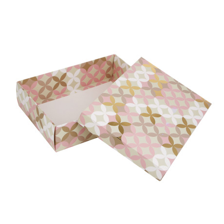 Коробка складная 27x20,5x6,8см, бумага, 4 дизайна