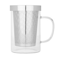 SATOSHI Кружка заварочная, 450мл, стекло, нерж. сталь