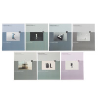 ClipStudio Тетрадь 48л. "Предметная", БЕЛЫЕ ЛИСТЫ, обл.картон "Монохром"скрепка, 7видов, справ.мат.