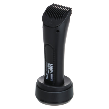 LEBEN Машинка для стрижки, керам.ножи, 600 мА/ч, дисплей, 1 час работы, 1 скорость, насадки