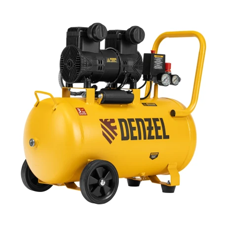 Компрессор безмасл. малошумный DLP-1500/50, 1,5 кВт,50 л, 2850 об/мин, 250 л/мин Denzel