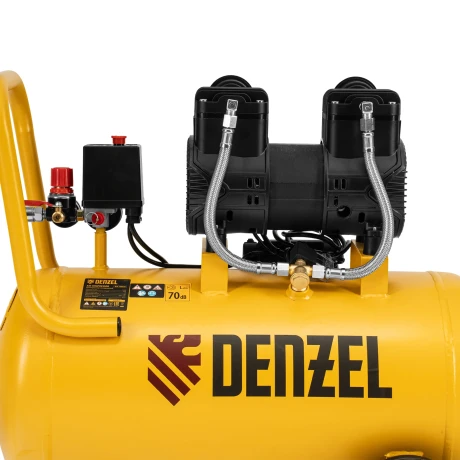 Компрессор безмасл. малошумный DLP-1500/50, 1,5 кВт,50 л, 2850 об/мин, 250 л/мин Denzel