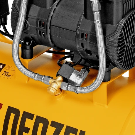 Компрессор безмасл. малошумный DLP-1500/50, 1,5 кВт,50 л, 2850 об/мин, 250 л/мин Denzel