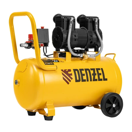 Компрессор безмасл. малошумный DLP-1500/50, 1,5 кВт,50 л, 2850 об/мин, 250 л/мин Denzel