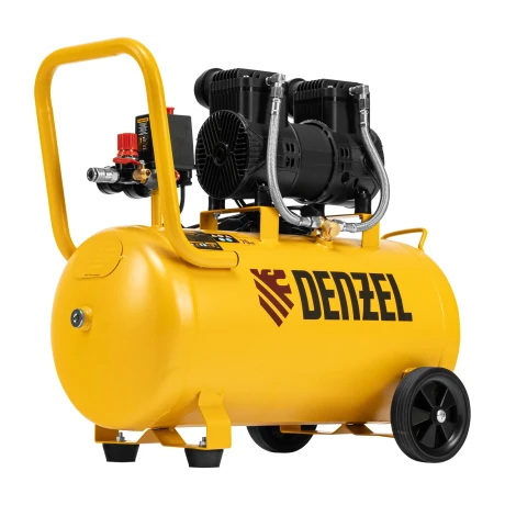Компрессор безмасл. малошумный DLP-1500/50, 1,5 кВт,50 л, 2850 об/мин, 250 л/мин Denzel