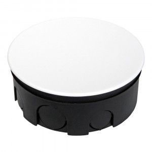 Промрукав коробка распред. СУ d106х42 для твердых стен, HF, черный (92шт)  80-0851