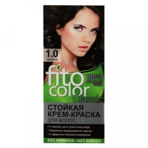 Краска для волос FITO COLOR Classic, 115 мл, тон 1.0 черный