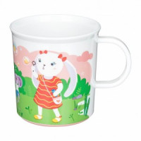 Кружка детская с нескользящим дном 200мл белый,розовый 431317316 Бытпласт