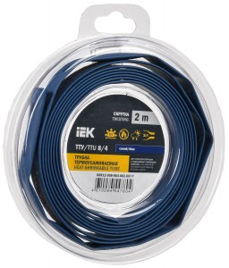 IEK термоусадка трубка ТТУ нг-LS 8/4 синяя (2м/упак, цена за уп) ТУТ UDR12-008-004-002-K07-T