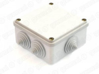 GREENEL Коробка распаячная ОУ БЕЛАЯ 100х100х45, IP44 , 6 вводов (48шт) GE41231-01