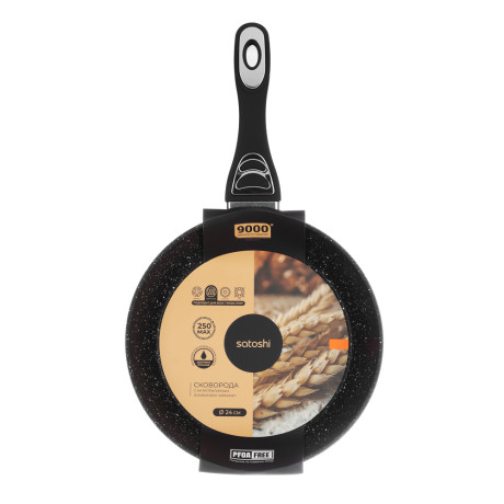 SATOSHI Танто Сковорода литая d24см, антипригарное покрытие Мрамор, индукция