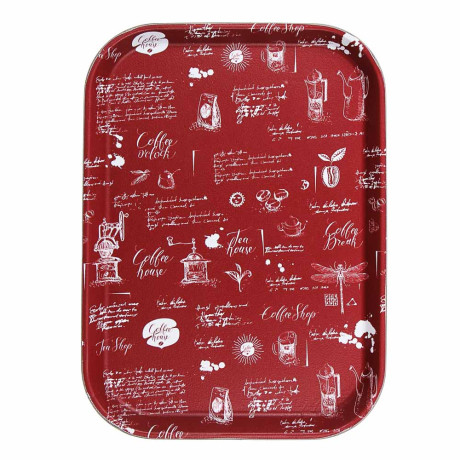 Поднос прямоугольный с антискользящим покрытием Мосс, 35х25см, 2 дизайна