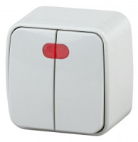 ЭРА Intro Polo выкл. ОУ 2 кл. инд. 10А белый 3-105-01 3764