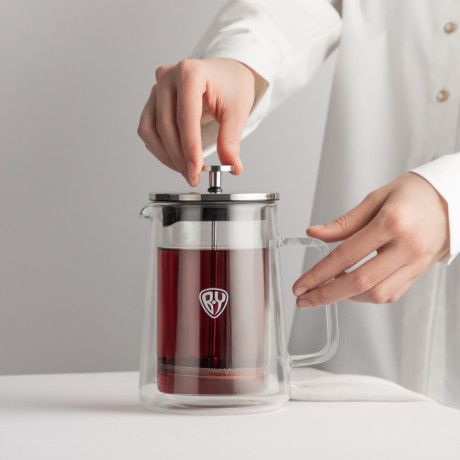 BY COLLECTION Френч-пресс 600мл, жаропрочное стекло, двойные стенки