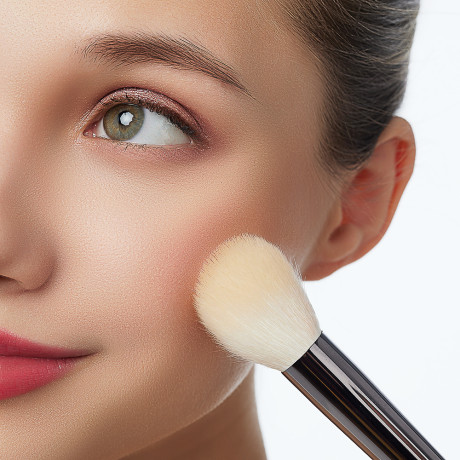 ЮНИLOOK Кисть для хайлайтера, натуральный ворс, металл, дерево, 17,5см