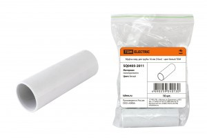 TDM муфта соед. для трубы 16 мм (уп.10шт, цена за шт) ШК белая (10!) SQ0405-2011