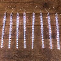 Гирлянда-нить &quot;Сосульки&quot; 8шт*50 см, 300LED, прозр. ПВХ, IP44 256-415 Neon Night