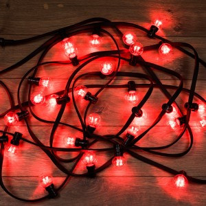"Гирлянда ул.Galaxy Bulb String/"Белт Лайт" 6LED*30(d=45)красн. 10м IP65 черн.кауч 331-322 Neon Nigh