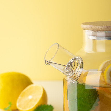 Чайник заварочный тм VETTA Эко, стекло, бамбуковая крышка, 1800мл