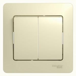 Systeme Electric GLOSSA выкл. СУ 2 кл. беж. (пл.осн.) GSL000252 (15!)