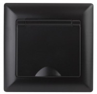 ЭРА Intro Solo роз.СУ 1 мест земля  крыш., 16А, 250В, IP20, антрацит 4-203-05 3976