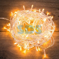 Гирлянда-нить "Твинкл Лайт" 15м, прозр.ПВХ, 120LED, ТЕПЛЫЙ БЕЛЫЙ