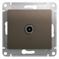 Systeme Electric GLOSSA мех. роз. TV СУ 1 мест. шоколад (окон RG6 1dB) GSL000891 (5!)