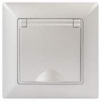 ЭРА Intro Solo роз. СУ 1 мест. земля крышка, 16А, перламутр 4-203-06 53662