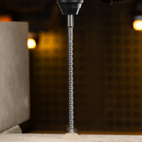 Бур по бетону, цельная крестовая пластина, 8x315 мм, SDS PLUS Denzel