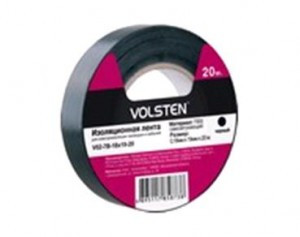 Volsten изолента ПВХ 15/10 черная V02-7B-13х15-10 (10!)