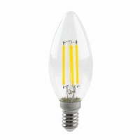 LEEK свеча C37 E14 7W(750lm) 4000K 4K 35x98 филамент (нитевид) прозр. LE SV LEDF