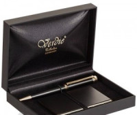 Набор пишущих принадл. VERDIE Ve-6BG ручка+визитница, дерев.футляр Тайвань