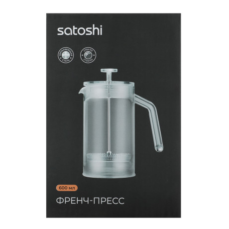 Френч-пресс тм SATOSHI Лимар 600 мл, жаропрочное стекло