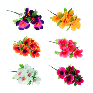 LADECOR Букет искусственных цветов в виде гербер, 6 цветов, арт.1